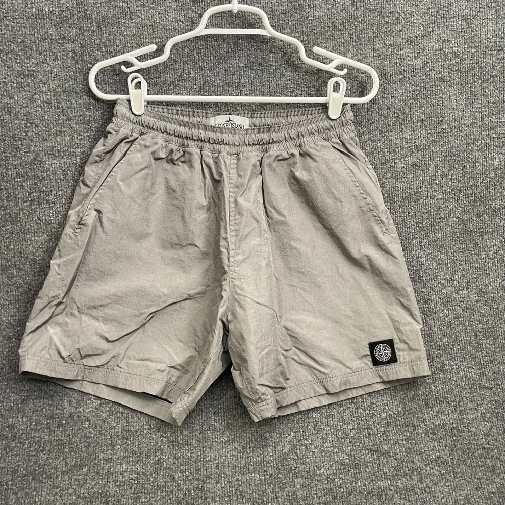 Stone Island Reflective Swim Shorts Mens Sz S Mesh Lining Compass